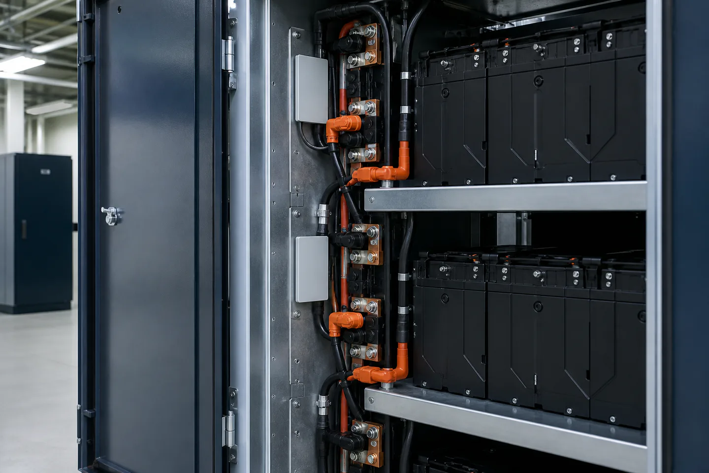 Illustrative energy-storage equipment representing new-energy material applications